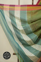Green Mixed Cotton Ilkal Saree - SRGMCIS941