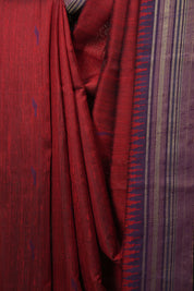 Red Raw Silk Saree - SRRRSS1000