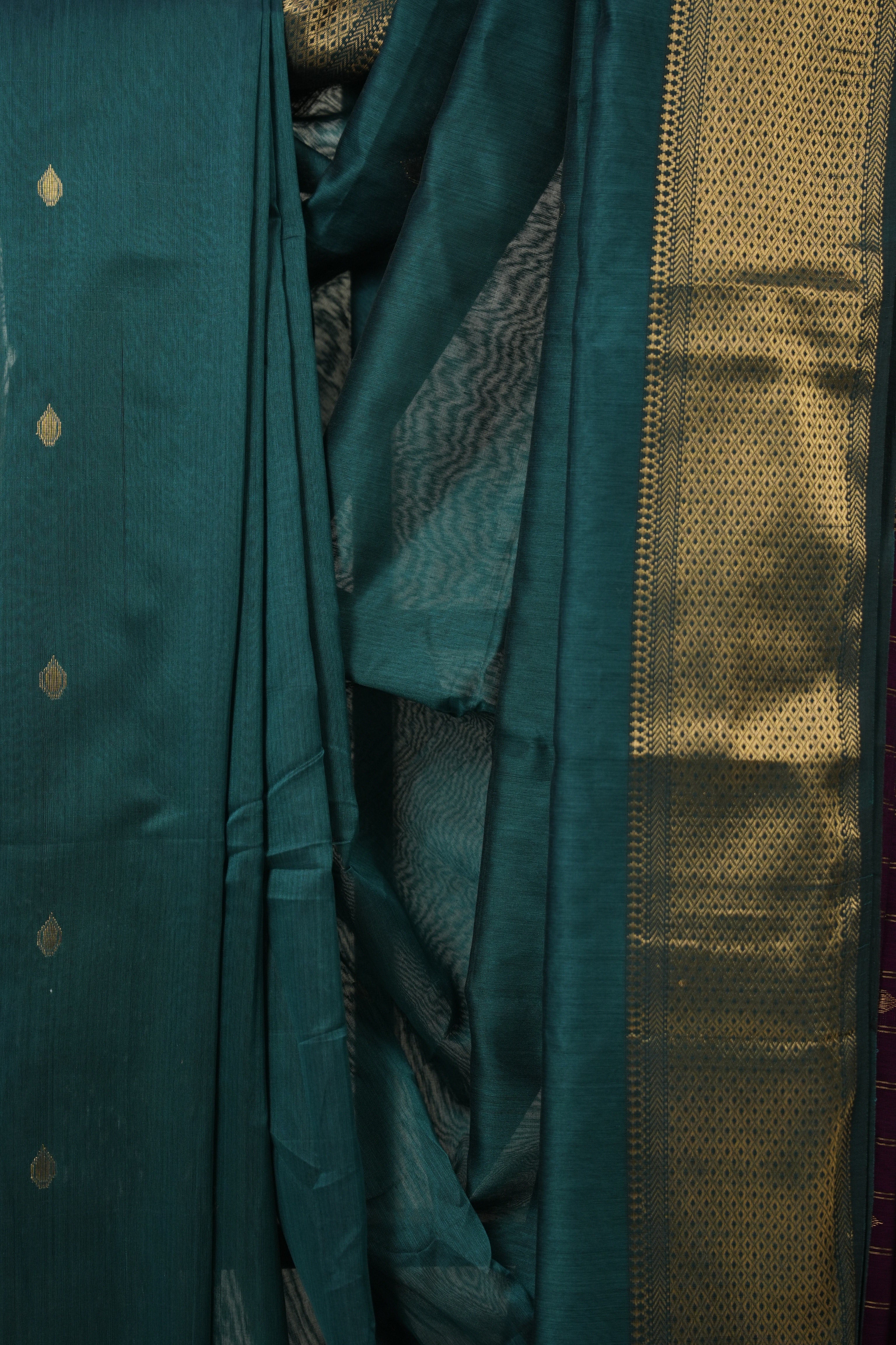 Peacock Green Maheshwari Saree - SRPGMS1031