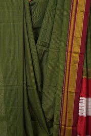 Green Black Mixed Cotton Ilkal Saree - SRGBMCIS938