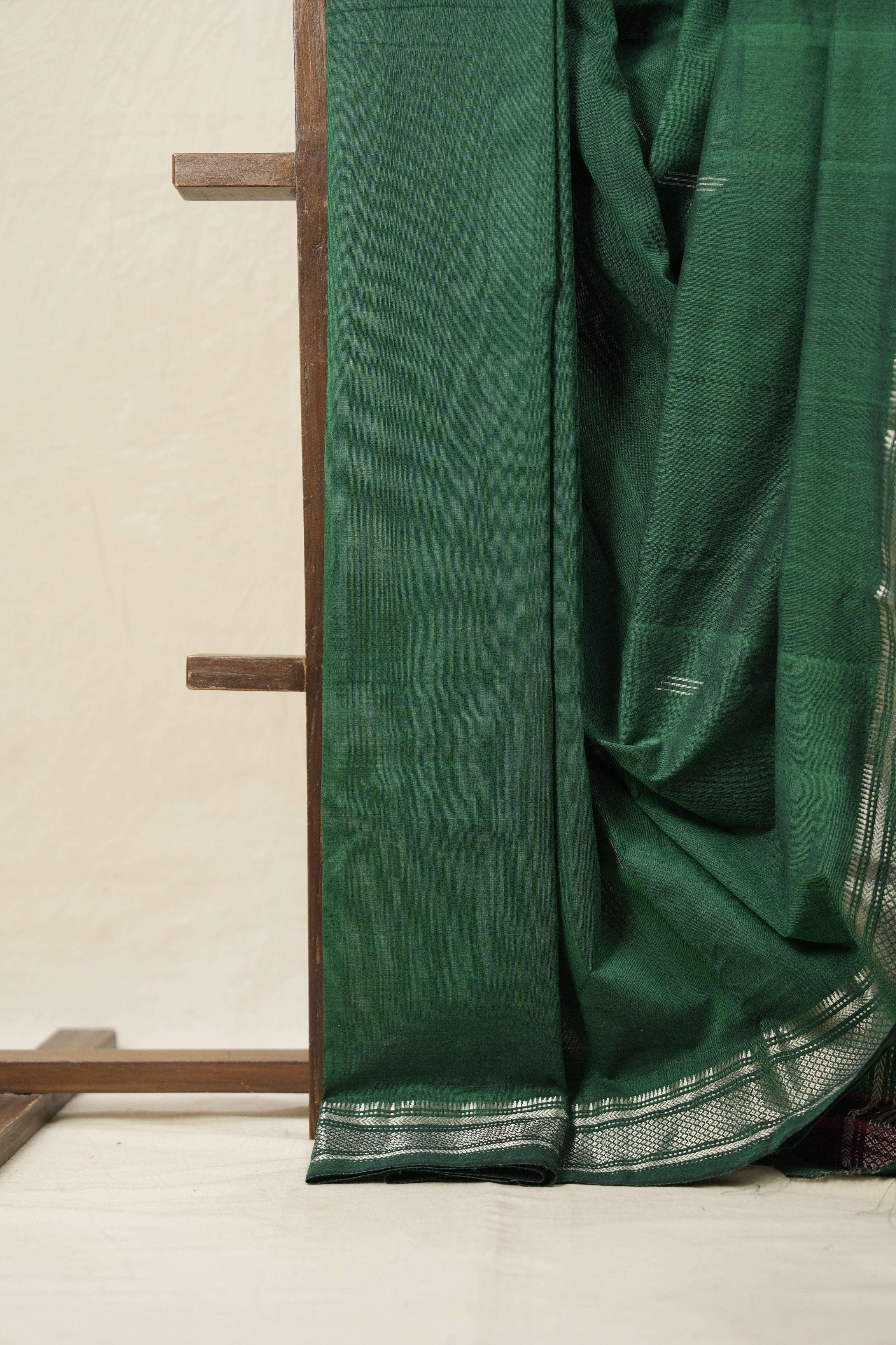 Green Cotton Paithani Saree - SRGCPS630