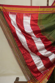 Green Black Mixed Cotton Ilkal Saree - SRGBMCIS938