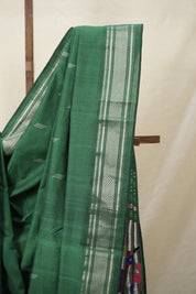 Green Cotton Paithani Saree - SRGCPS630