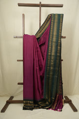Magenta Raw Silk Saree - SRMRSS1055