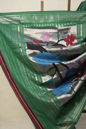 Green Cotton Paithani Saree - SRGCPS630