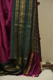 Magenta Raw Silk Saree - SRMRSS1055