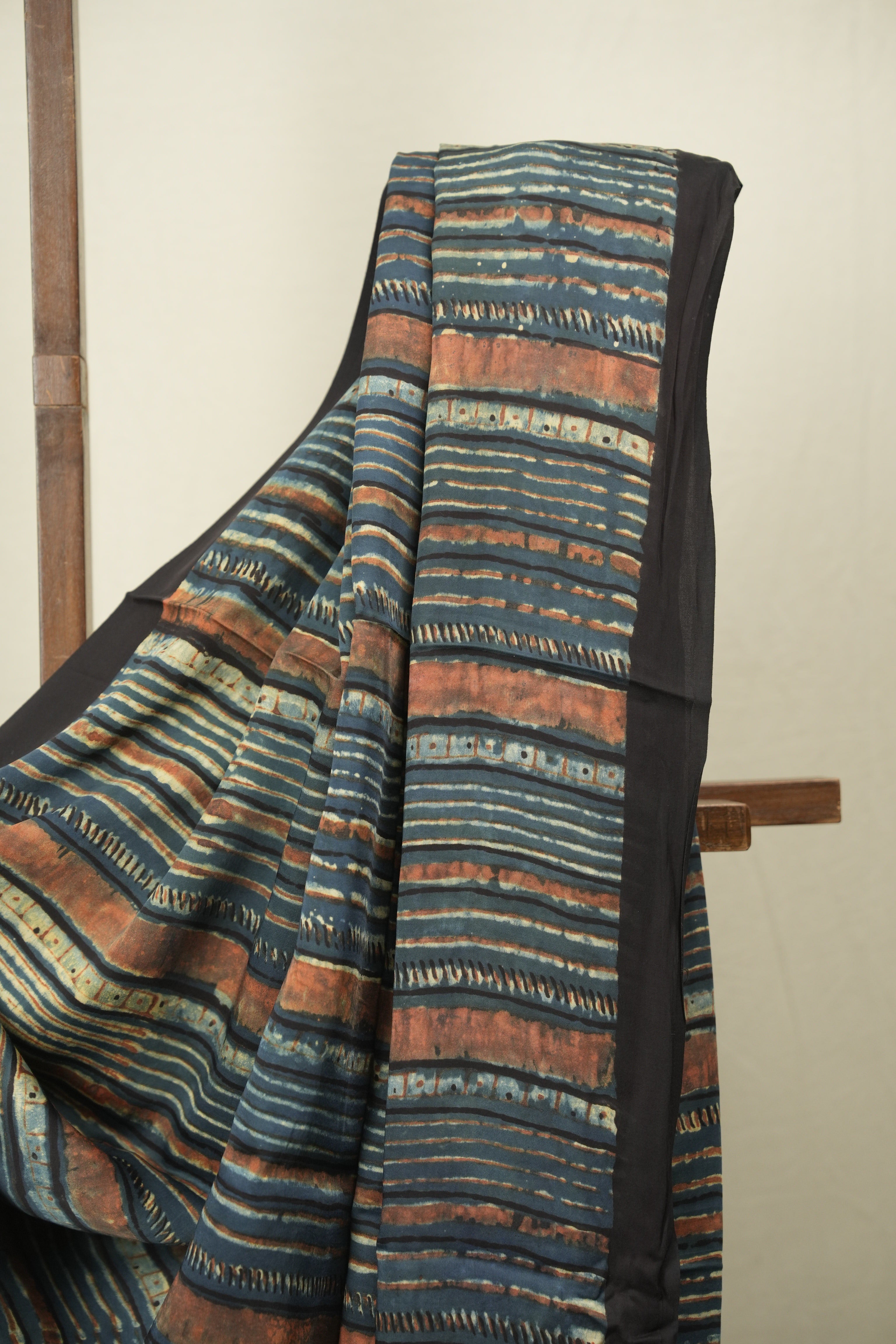 Blue Strip HBP Modal Silk Saree - SRBSMS699