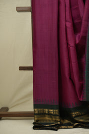 Magenta Raw Silk Saree - SRMRSS1055