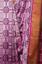 Purple Silver Pochampalli Silk Ikat Saree - SRPSPSIS272