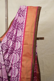Purple Silver Pochampalli Silk Ikat Saree - SRPSPSIS272