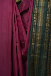 Magenta Raw Silk Saree - SRMRSS1055