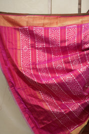 Purple Silver Pochampalli Silk Ikat Saree - SRPSPSIS272