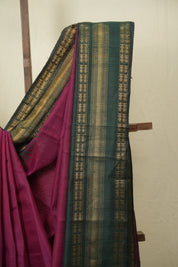 Magenta Raw Silk Saree - SRMRSS1055