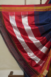 Blue Black Mixed Cotton Ilkal Saree - SRBBMCIS937