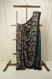 Black Blue HBP Modal Silk Saree - SRBBMSS661