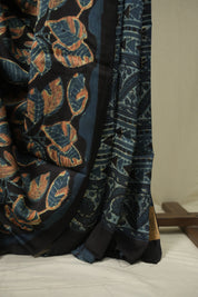 Black Blue HBP Modal Silk Saree - SRBBMSS661