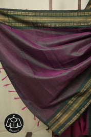 Magenta Raw Silk Saree - SRMRSS1055
