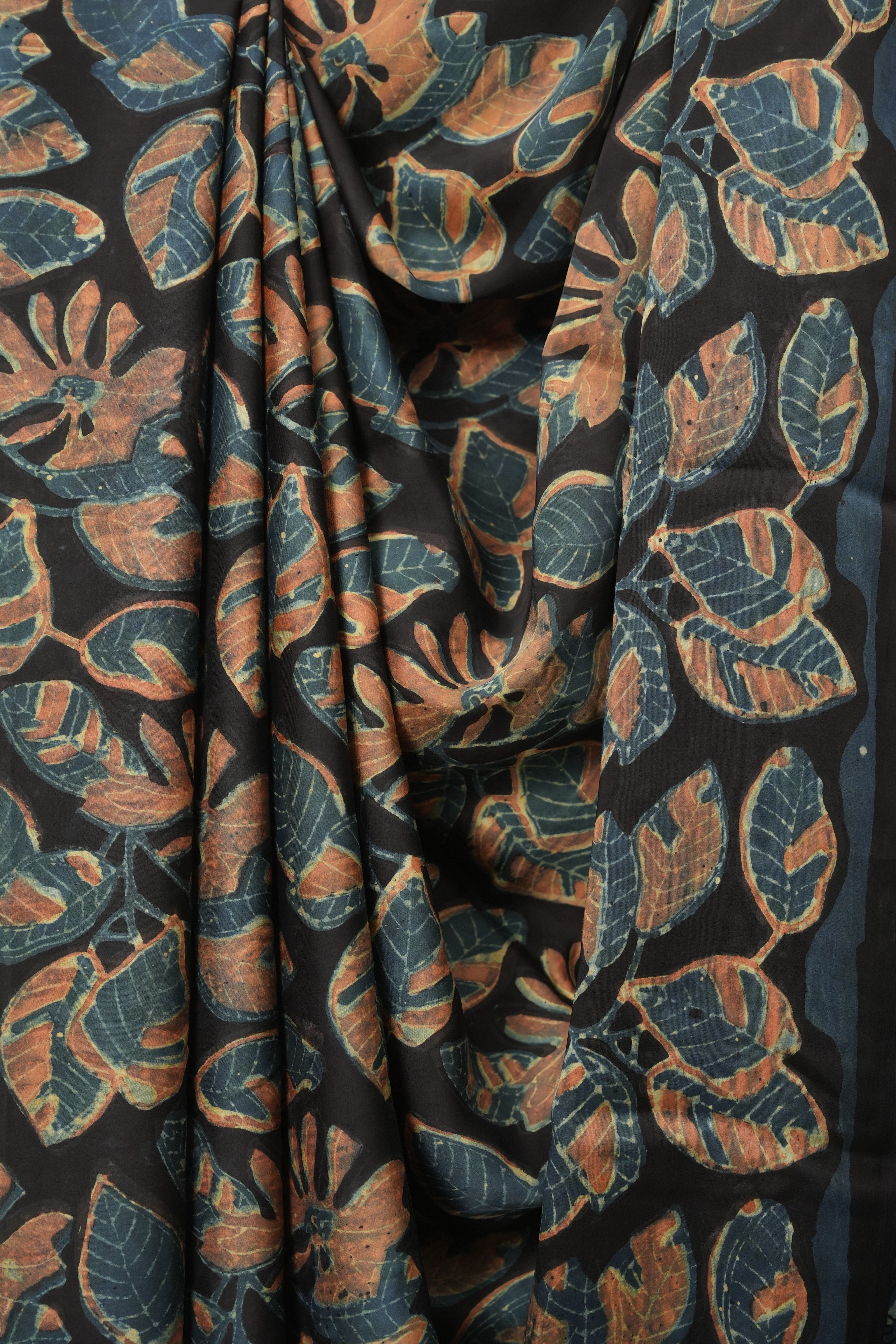 Black Blue HBP Modal Silk Saree - SRBBMSS661