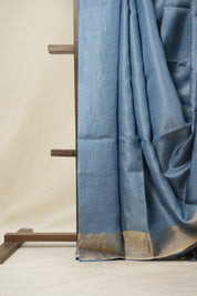 Sky Blue Tussar Silk Saree - SRSBTSS1679