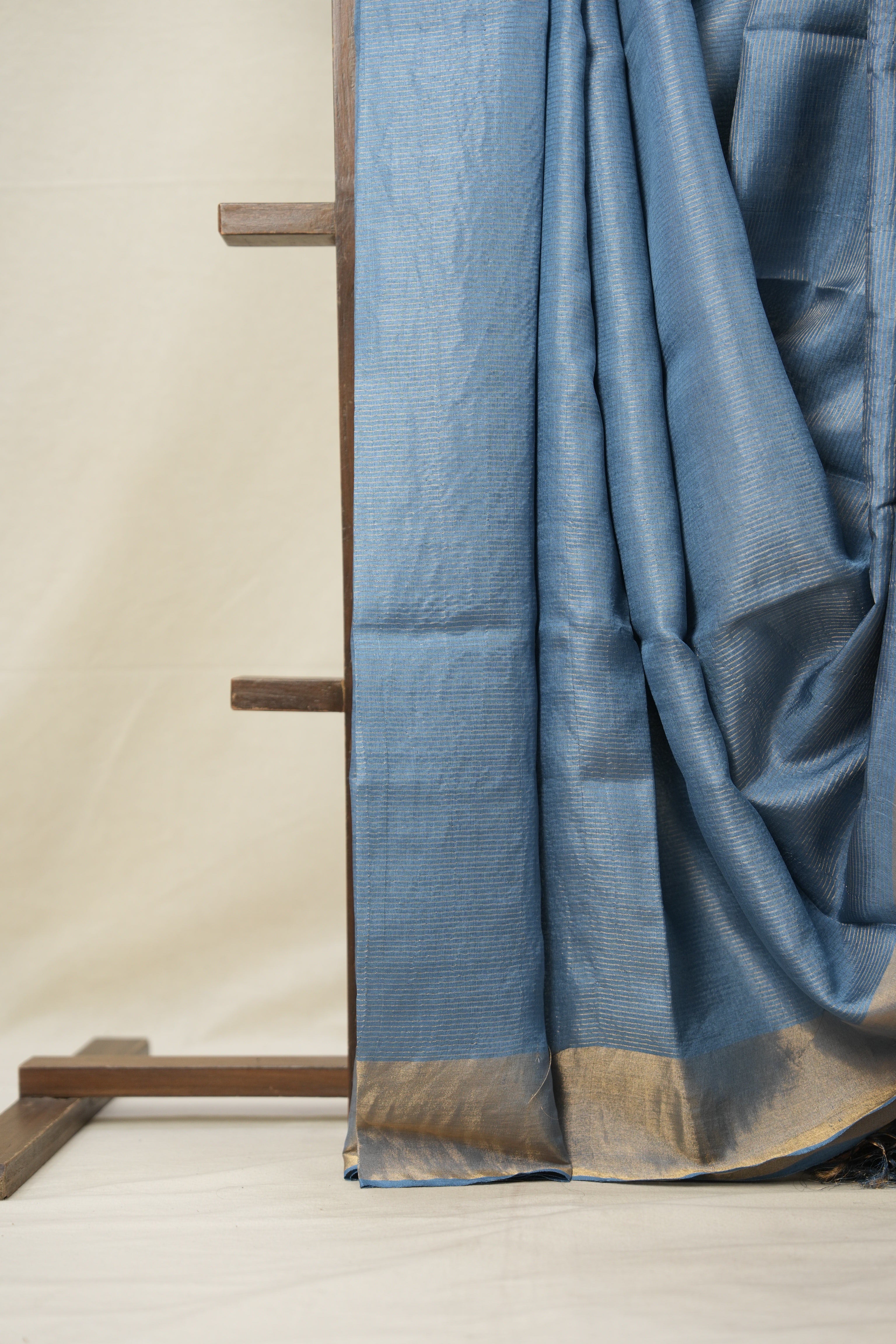Sky Blue Tussar Silk Saree - SRSBTSS1679