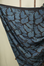 Black Blue HBP Modal Silk Saree - SRBBMSS661