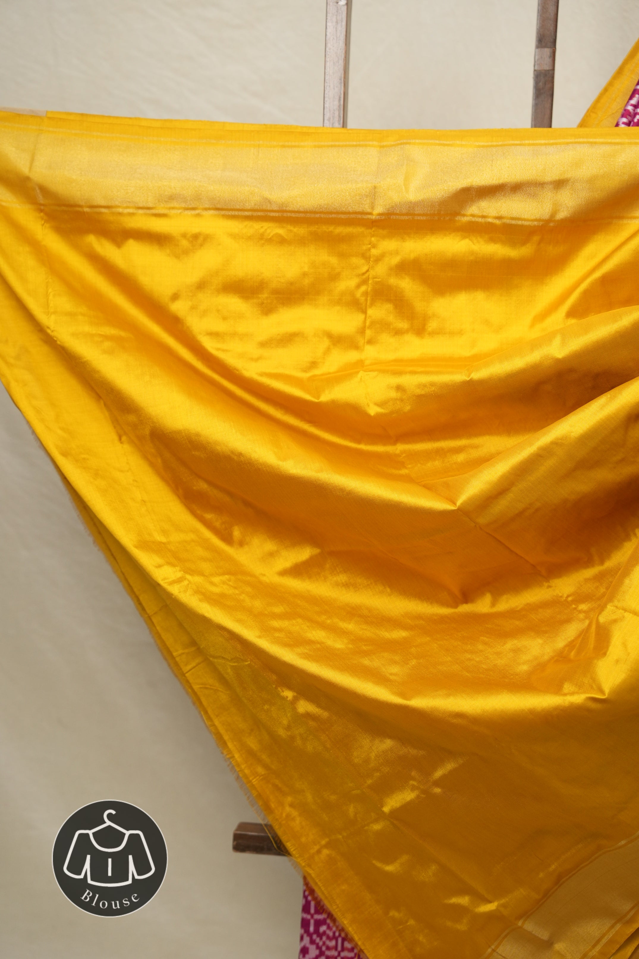 Yellow Maroon Pochampalli Silk Ikat Saree - SRYMPSIS271