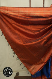 Blue Raw Silk Saree - SRBRSS999