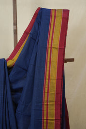 Blue Black Mixed Cotton Ilkal Saree - SRBBMCIS939