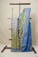 Dual Tone Blue Pochampalli Silk Ikat Saree - SRDTBPSIS269