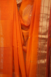 Orange Maheshwari Saree - SROMS1011