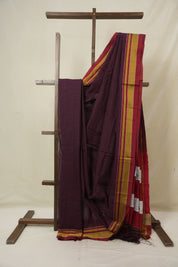 Pink Black Mixed Cotton Ilkal Saree - SRPBMCIS940