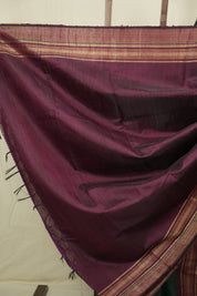 Dark Green Raw Silk Saree - SRDGRSS997