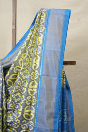 Dual Tone Blue Pochampalli Silk Ikat Saree - SRDTBPSIS269