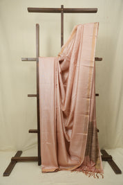 Peach Tussar Silk Saree - SRPTSS1886