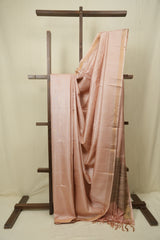 Peach Tussar Silk Saree - SRPTSS1886