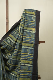 Olive Blue HBP Modal Silk Saree - SROBMSS658