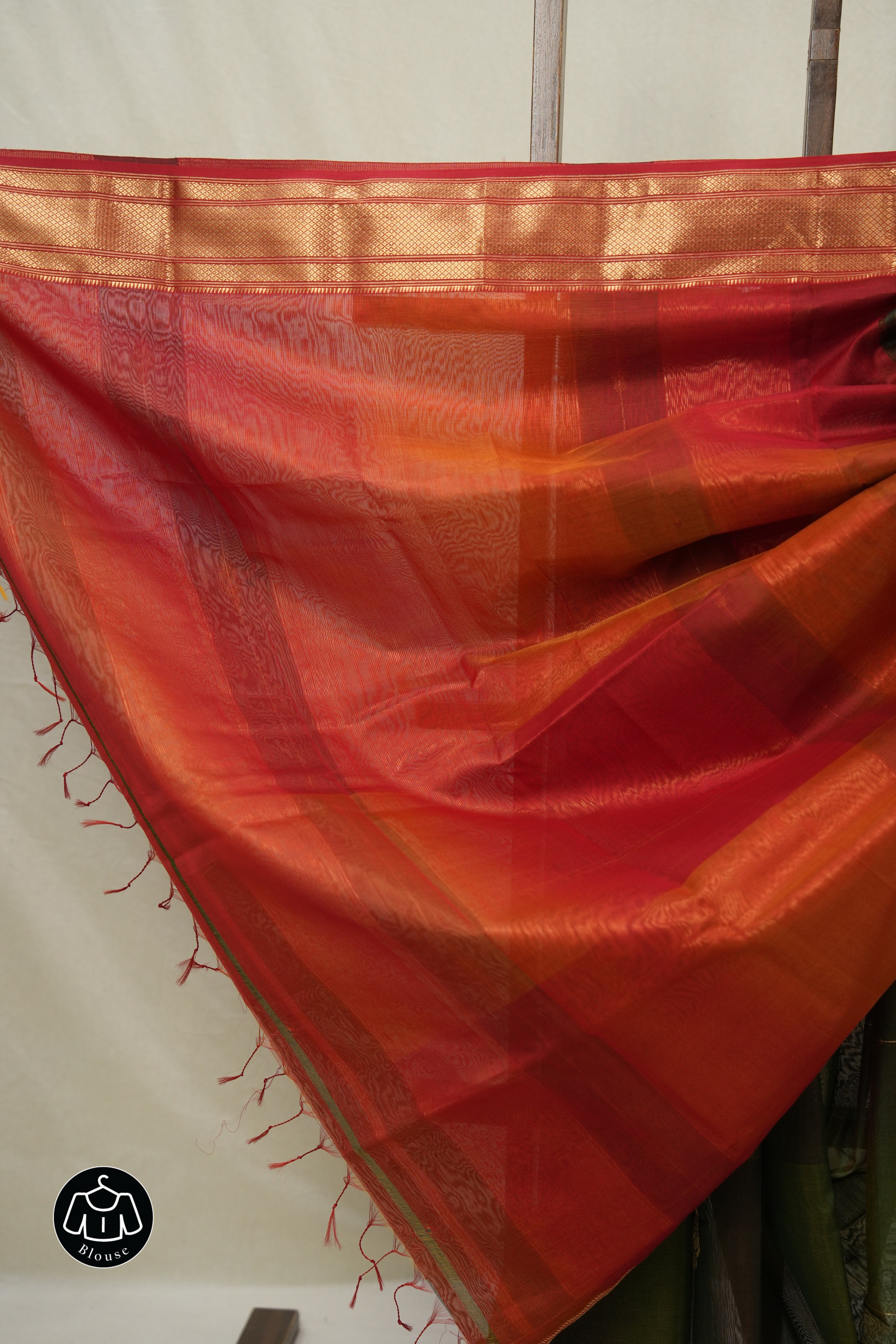 Two Tone Green Maheshwari Saree - SRTTGMS1012