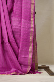 Pink Tussar Silk Saree - SRPTSS1671