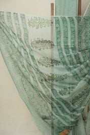 Mint Green HBP Chiffon Saree - SRMGHCS44