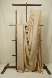 Cream Tussar Silk Saree - SRCTSS1887