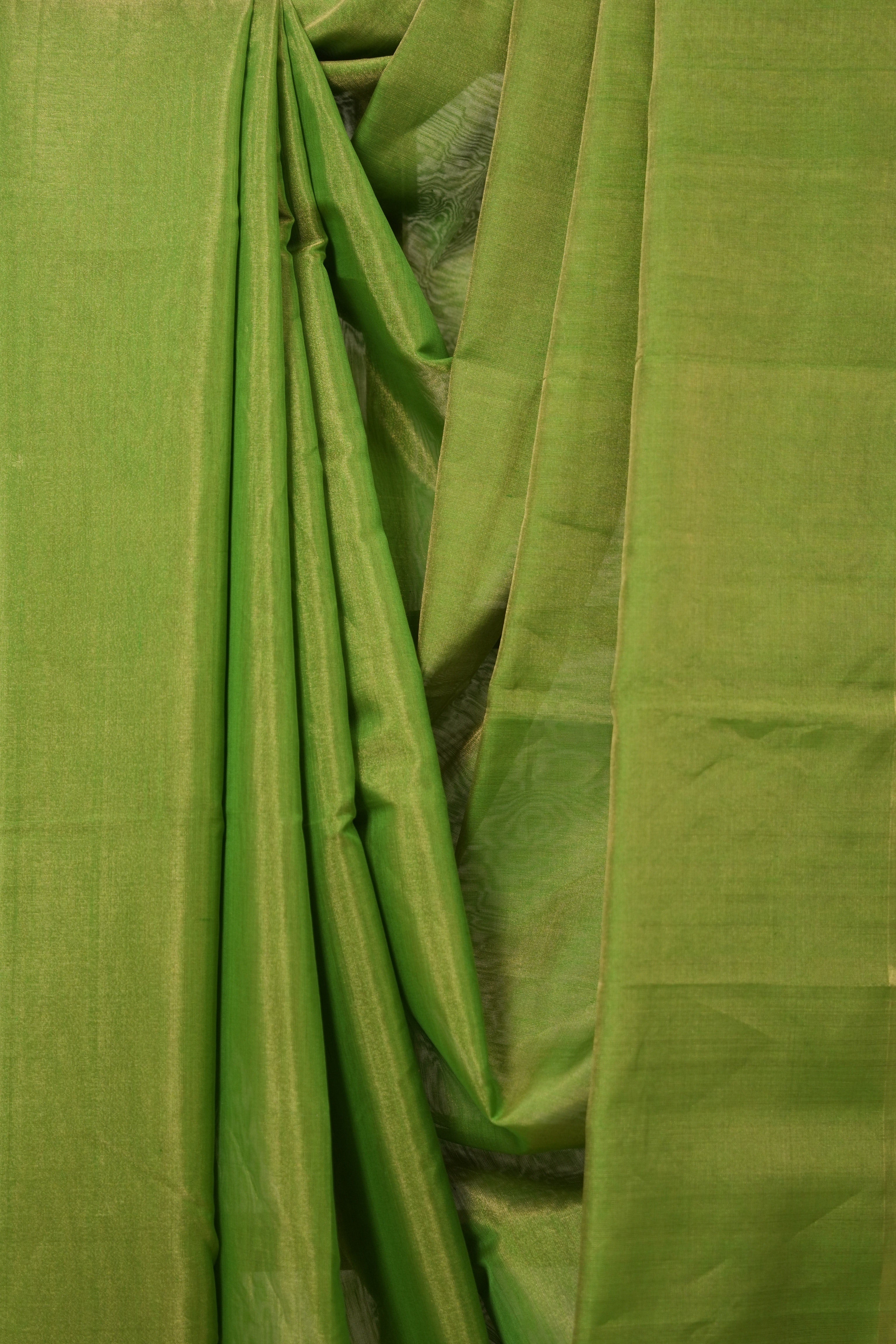 Parrot Green Maheshwari Tissue Saree - SRPGMTS737