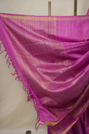 Pink Tussar Silk Saree - SRPTSS1671