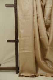 Cream Tussar Silk Saree - SRCTSS1887