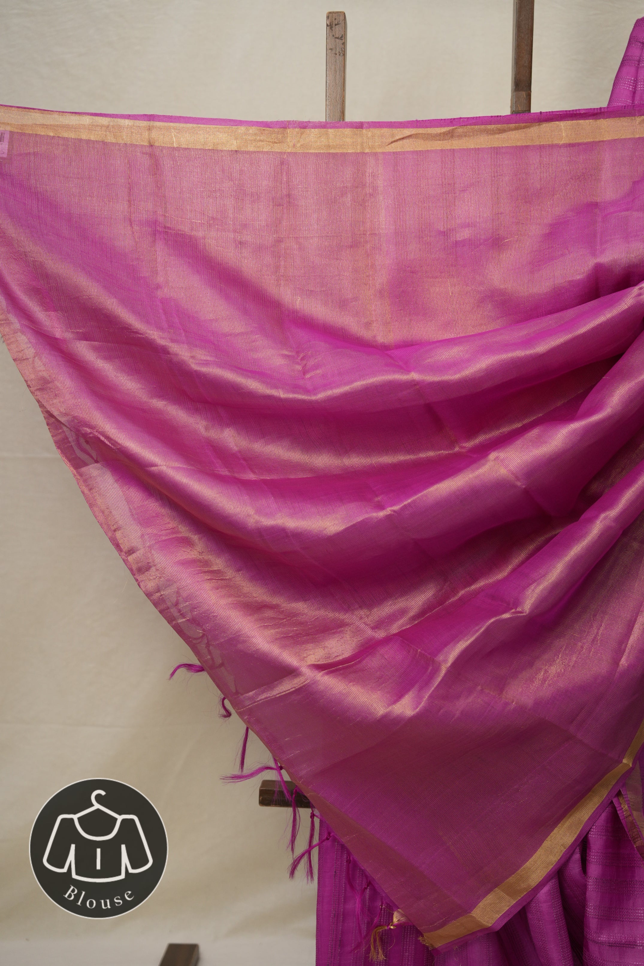 Pink Tussar Silk Saree - SRPTSS1671