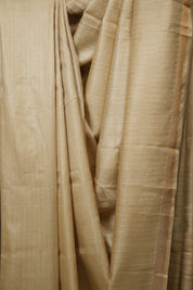 Cream Tussar Silk Saree - SRCTSS1887
