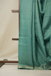 Aqua Green Tussar Silk Saree - SRAGTSS1674