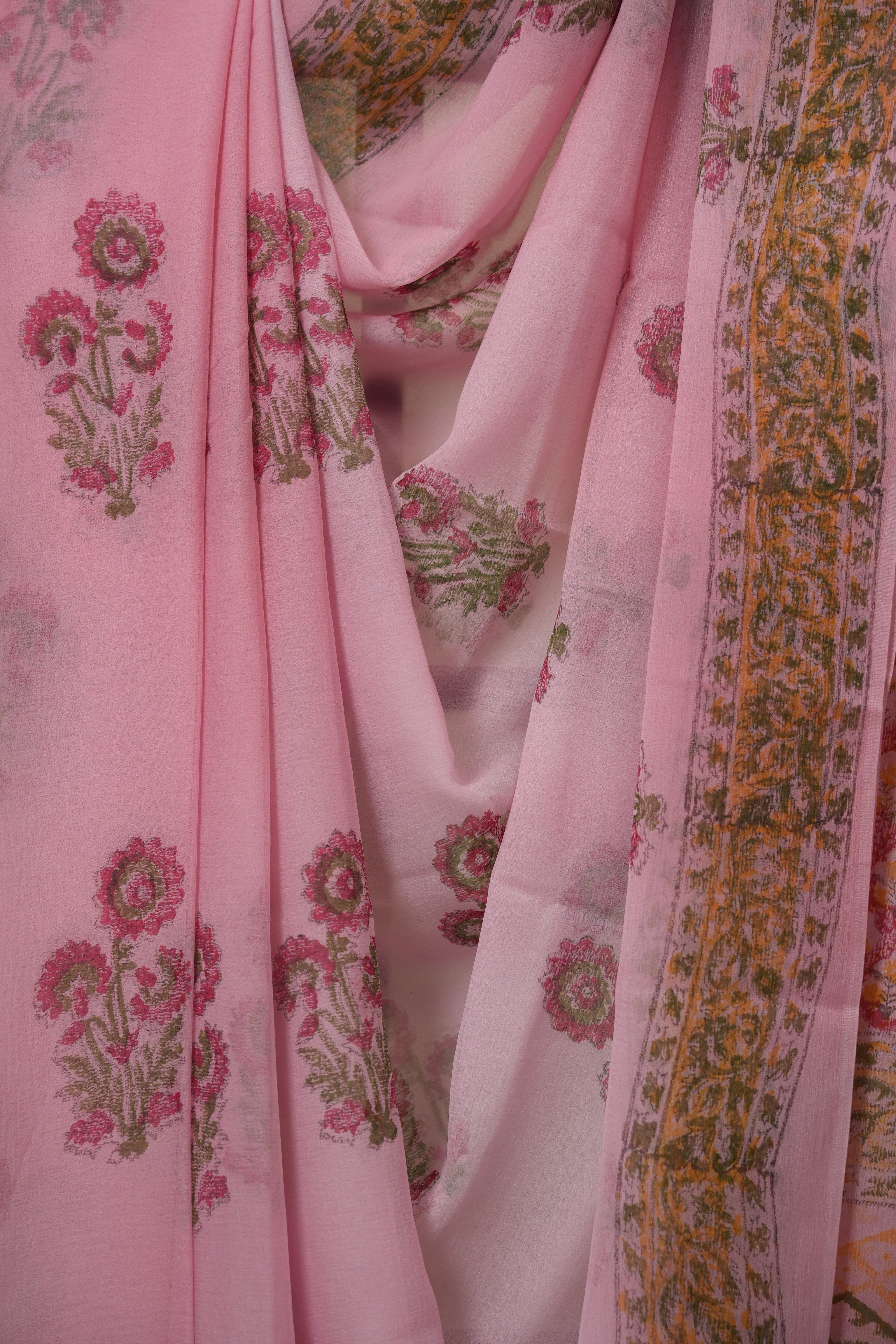 Pink HBP Chiffon Saree - SRPHCS38