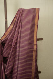Onion Pink Tussar Silk Saree - SROPTSS1888