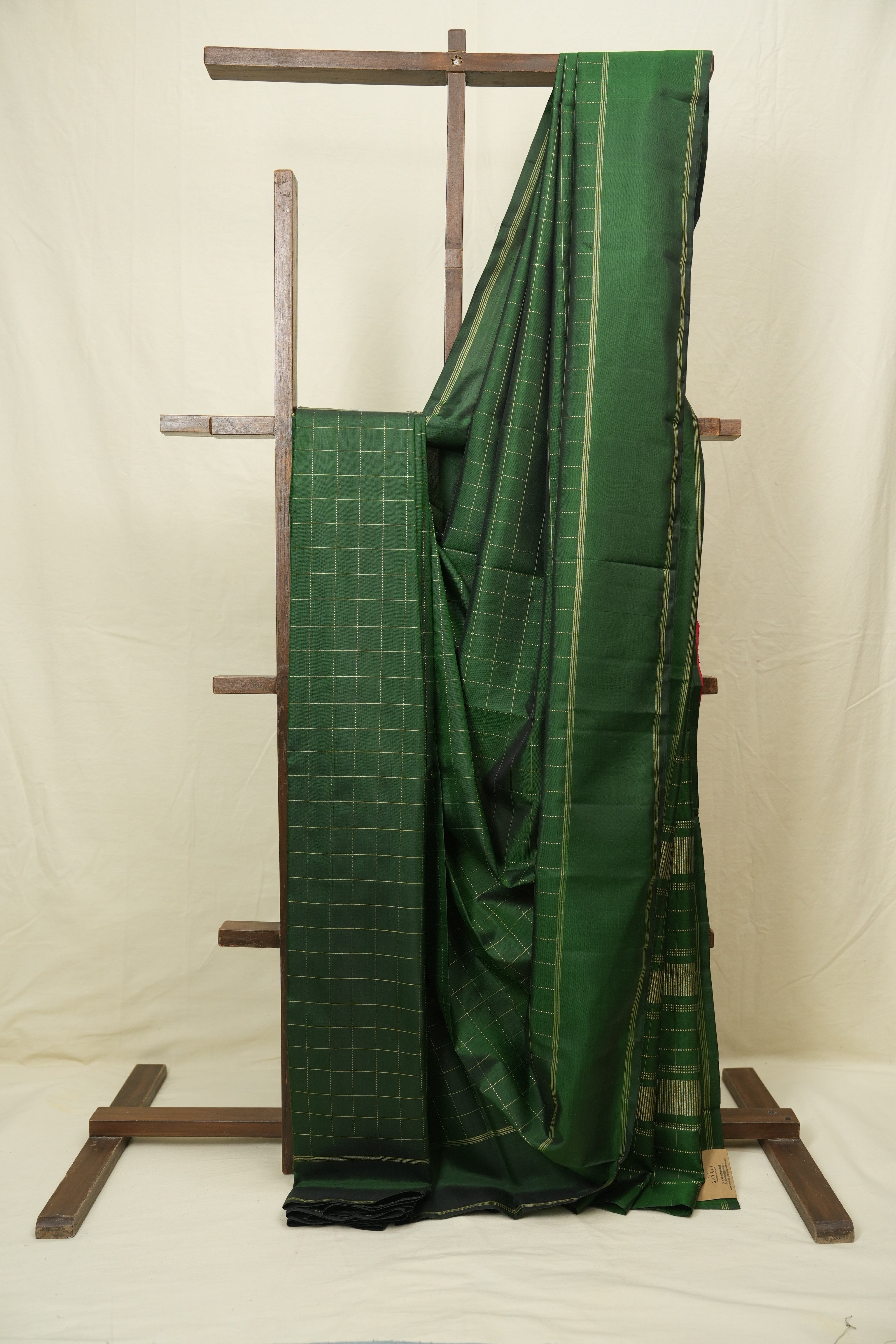 Dark Green Kanjivaram Silk Saree - SRDGKSS1082