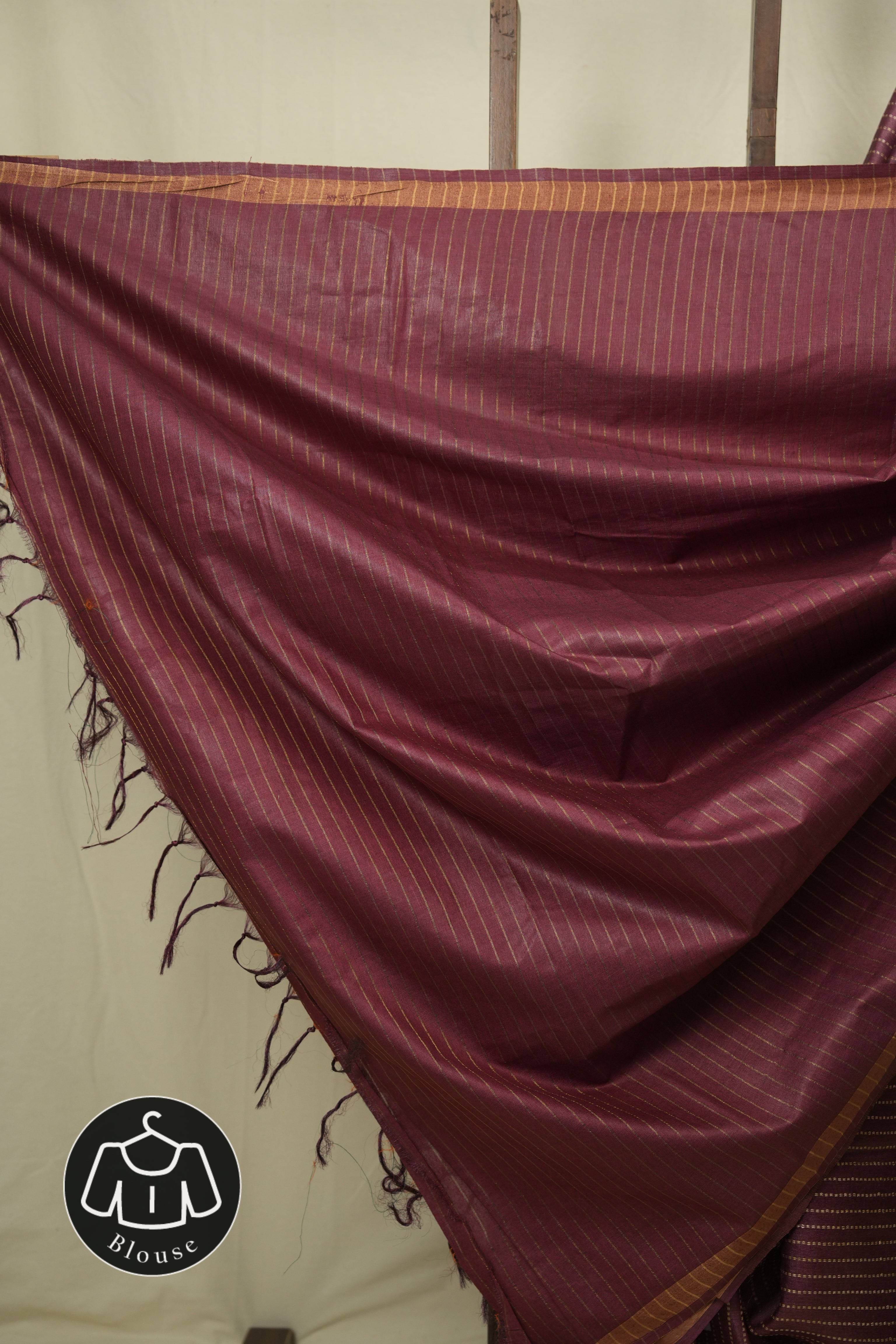 Onion Pink Tussar Silk Saree - SROPTSS1888